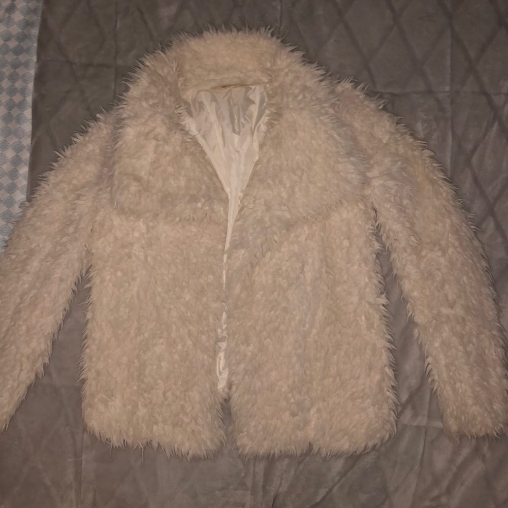 Winter wonderland fuzzy coat